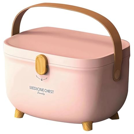 AiMeiteng Organizer medikamente, Medizinbox mit 2 compartments, medizin aufbewahrung, leerer medikamenten aufbewahrung für Haushalt, Nähzubehör & Bastelbedarf
