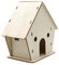 JISADER DIY Holz Vogelhaus Vogel Nistkasten Vogelkäfig Hängen Nest für Finch, 15 cm x 16 cm x 9.5 cm