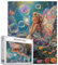 Tucocoo Wunderschönes Feen-Puzzles für Erwachsene, 1000 Teile, Fantasieblasen und Blumen, bunt, riesige Flügel, Bastelpuzzles für Heimdekoration, Familienpuzzle, perfekt für Spieleabende