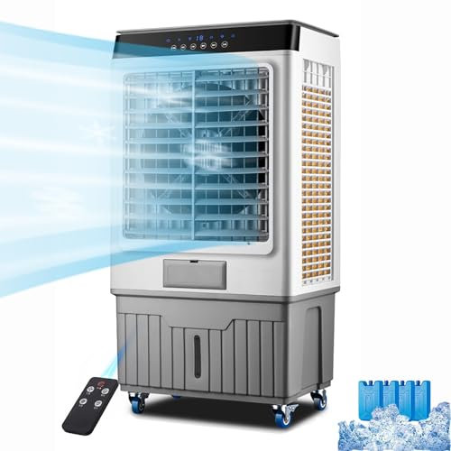 Evaporative Air Cooler Fan for Home and Commercial Use - Cold Air Fan with Ice for Cooling - Portable Evaporative Cooler Fan