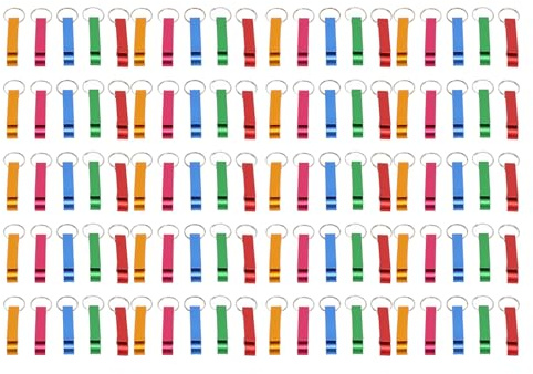 100 Pezzi Portachiavi Colorati Apribottiglie in Lega di Alluminio Apriscatole Portachiavi Tasca Artiglio Apribottiglie per Bibite Gassate Bevande Birra