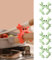 Bimhayuu Lot de 4 Repose Cuillère Cuisine, Support de Spatule en Forme de Crab, Porte Cuillere Cuisine Réglable en Silicone, Résistant à la Chaleur et Antidérapant (Vert)