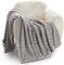 GC GAVNO CAVAILIA Ribbed Blanket Throw | Fluffy Fleece Throws For Sofas, Bed, Settee, Couch | Comfortable Extra Large Blankets & Throws | King Size 200x240 Cm | Grey