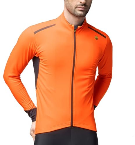 Alé Cycling Men's Klimatik K-Tornado Water Repellent Jacket, Fluo Orange, M