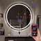 Ratsamee Bluetooth Espejo Baño con Luz Redondo 70cm, Espejos de Baño con LED con Antivaho, Regulable, 3 Colores Luz, Función Memoria