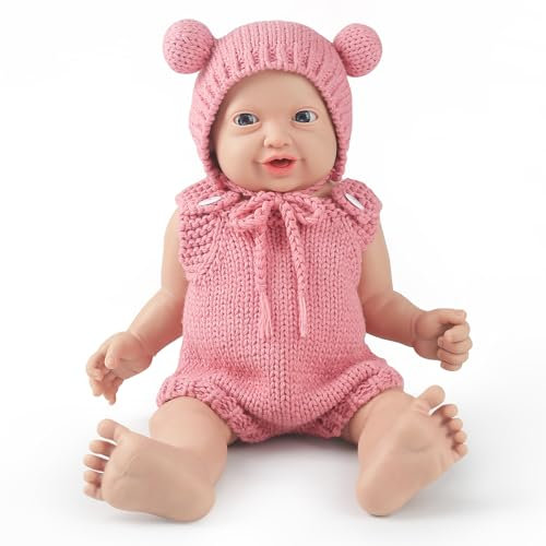 Vollence Bambola Neonata 31cm in Silicone, Bambola Realistica, Non Bambola in Vinile, Bambino Neonato Sensazione Vera - Ragazza