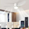 Silenzioso Ventilatore da Soffitto 60W, Ventilatore da Soffitto con Luce e Telecomando 100CM, Ventilatore da Soffitto con Lampada, 6 Velocità DC Reversibile, 3 Pale, Timer, Dimmerabile - Bianco