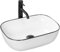 GTM Design Aufsatzwaschbecken Glanz Modern Waschbecken ohne Hahnloch - Elegant Aufsatzwaschbecken Oval für Badezimmer und Gäste WC - nur Bad Waschbecken - Modell 7