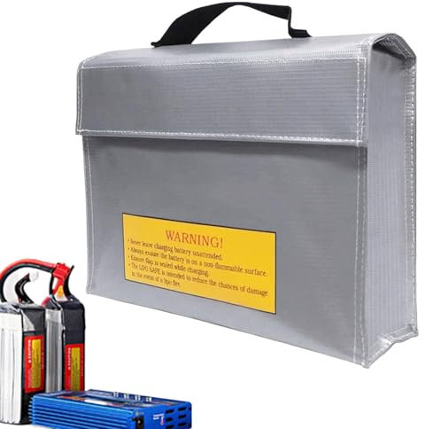 Fireproof Battery Storage Container - Battery Storage Protector,Portable Safety Boxes for Transportation, Wear-Resistant Charging Bag