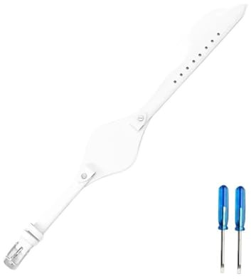WUWMTUTCK Cinturini compatti in pelle elastici for pelle da donna adatti for cinturino Fossil Es3077 Es2830 Es3262 Es3060 Es4176 8mm(White-Steel-K1)
