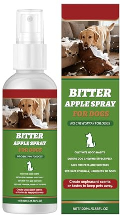 Spray Zum Stoppen Von - 100ml Verhaltenskorrektur | Hundespray Gegen Kauverhalten | Für Mülleimer Terrassenmöbel Zimmerpflanzen Teppich Training, Fernhaltemittel Hunde, Anti-Kau Schutzspray