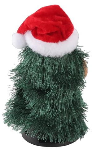 Ausla Jouet en Peluche pour Arbre de Noël Chantant et Dansant, Décoration d'arbre de Noël Rotative électrique, Plastique Polyester 16 X 7 Cm, Décoration de Vacances Musicale Interactive pour