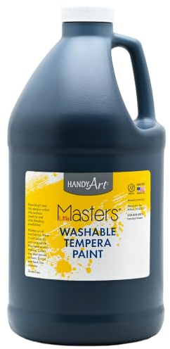 Handy Art Little Masters Temperafarbe, waschbar, 0,8 l, Schwarz