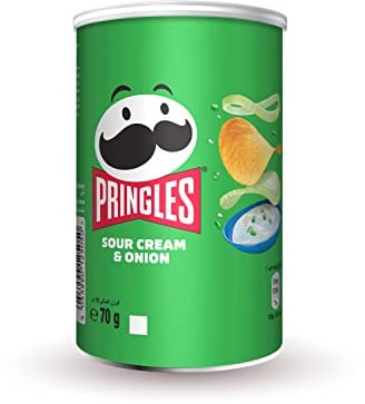 Pringles Sour Cream & Onion (12 x 70 g) – der unwiderstehliche Snack-Klassiker in der praktischen Dose – knackige Chips mit Sour Cream- und Zwiebel-Geschmack – Pop. Play. Eat.