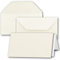 25x creme-farbenes DIN Lang Falt-Karten-Set mit Leinen-Prägung - 10 x 21 cm - mit Brief-Umschlägen & Einlege-Blätter - Komplettpaket inklusive hochwertiger Box - von GUSTAV NEUSER