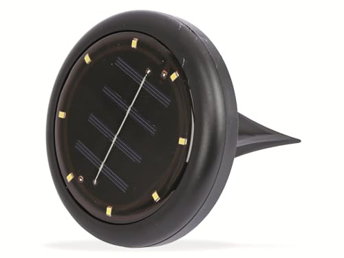 GRUNDIG Bodeneinbaustrahler - Solar - 8 LEDs - wasserdicht - Schwarz