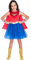 amscan Costume da supereroe Wonder Woman per bambine, con licenza ufficiale, 9908398, 6-8 anni