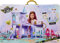 MGA's Dream Ella Majestic Castle - Juguete para niños - Castillo portátil de Dos Pisos - Tiene Capacidad para 2 muñecas de 29 cm - con Puertas, Muebles y Accesorios - Edad: 3+ años