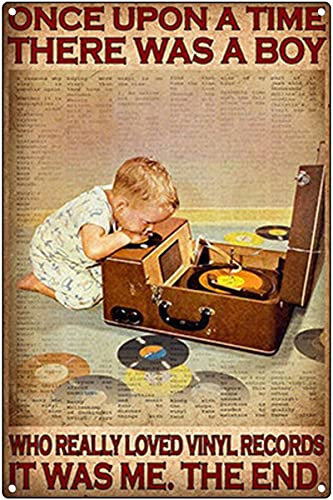 Graman Once Upon A Time There Was A Boy Who Really Loved Poster, Vintage-Metallschilder, Heimdekoration, Teller, Barregeln, Wandschilder, 30,5 x 40,6 cm