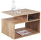 RICOO Couchtisch mit Stauraum 69 x 50 x 50cm, Couchtisch Holz, Wohnzimmertisch für Couch Eiche Gold Braun WM095-EG, Tisch Wohnzimmer Tisch, Sofatisch, Coffee Table, Couchtisch klein, Couch Tisch