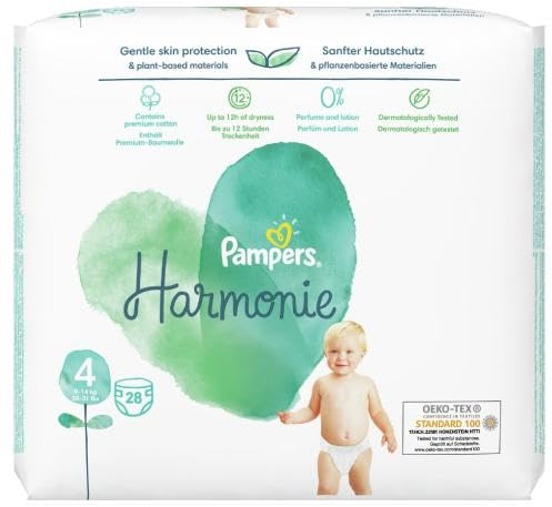 Pampers Harmonie (Pure) Windeln, Größe 4, 9-14 kg, 28 Stück