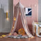Koomuao Betthimmel Babybett Kinder Babys Baldachin Betthimmel Baumwolle Hängende Rund Moskitonetz für Kinderzimmer und Spielzimmer Dekoration, Höhe 250cm (Rose)