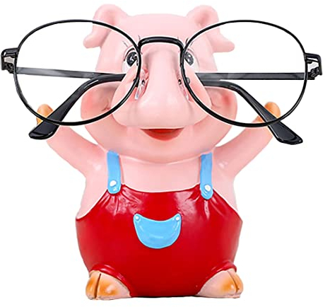 LANMOU Schweinchen Brillenhalter Tier Brillenhalter Ständer Tierform Sonnenbrillenhalter Ständer Niedliche Rosa Schwein Brillenhalter Brillenhalter Für für Kinder Schreibtisch Heimbüro Deko