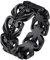 FaithHeart schwarz Ring für Damen Mädchen Irischer Trinity Knot Fingerring Verlorbungsring Ehering für Weihnachten Valentinstag
