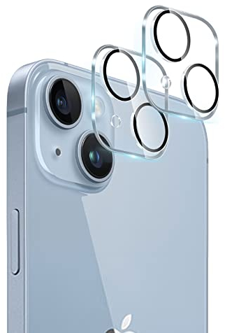 Vanrain 2 Stück Kamera Schutzfolie für Panzerglas für iPhone 14 6,1/iPhone 14 Plus 6,7'', 9H Härte Kameraschutz, Anti-Kratzer Anti-Staub Ultra-klar Kamera Schutzfolie Linse Schutz