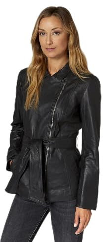 Bata Lederjacke mit Gürtel Damen Bequeme elegant lässig Casual einzigartige