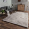 TT Home Wohnzimmer Hochflor Teppich Langflor Soft Kaninchenfell Fell Imitat Weich, Farbe: Grau, Größe:160x230 cm