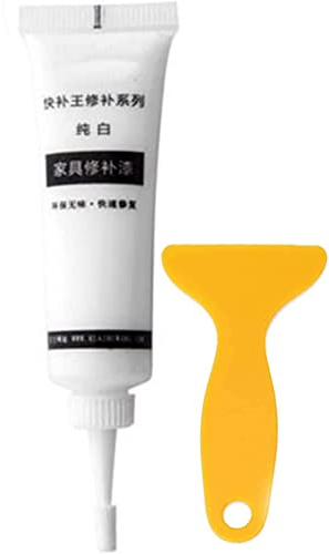 2023 Neue Möbel-Kratzer-Reparaturpaste, Möbel-Kratzer-Reparatur-Set, Holz-Kratzer-Concealer, Möbel-Reparatur-Reparatur-Farbpaste mit Schaber (White)