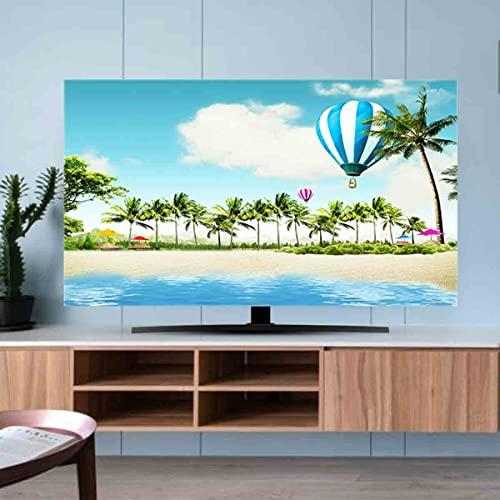 Uvency Landschaft Blumenbilder Zuhause Tv-Abdeckung Staubschutz Tuch 32/65/80 Zoll Tv/Monitor-Zubehör Haushalt Hängende Desktop Gebogene Tv-Dekoration (A,32In(80X50Cm))/C/37-39In(93 * 60Cm)