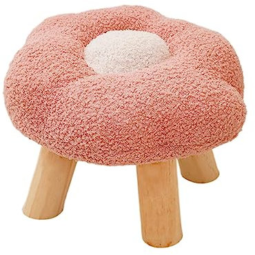 Dickly unter dem Schreibtisch, Fußstütze, Kleiner Fußhocker, Tritthocker für Eingangsbereich, Wohnzimmer, Veranda, Schlafzimmer, ROSA