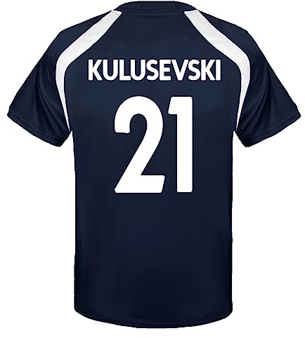 Tottenham Hotspur FC Boys Kulusevski 21 Poly T-Shirt Navy 10-11 Years