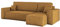 Kaiser Möbel, Ecksofa mit schlaffunktion, mit Bettkasten, Schlafsofa Best, Designer Sofa, Modern Design Couch, Polsterecke, Freistehend, Dicker Cord, Senffarbe Rechts
