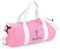 Sac polochon Rose Clair et Blanc personnalisé au prénom