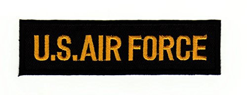 U.S. Air Force Abzeichen Aufnäher zum aufbügeln oder aufnähen Bügelbild Aufbügler für Kleidung gestickter Bügelpatch Applikation Patch Größe 12,5 x 3,5 cm