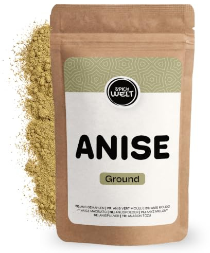 Spicy Welt Anís Molido Matalahúva (250g) - Anís Verde en Polvo Fino – para Repostería, Panadería e Infusiones | Dulce, Aromático y Fragante | 100% Natural & Sin Aditivos