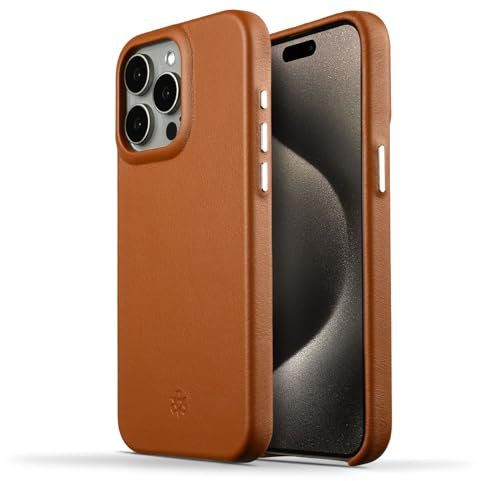 NOVADA Genuine Leather iPhone 15 Pro Max Case - Compatible with Magsafe - Napa Tan