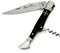 Couteau de type laguiole, bois stamina noir, avec tire bouchon