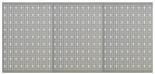 Homgoday Lot de 3 panneaux perforés muraux 40 x 58 cm en acier pour rangement et organisation des outils