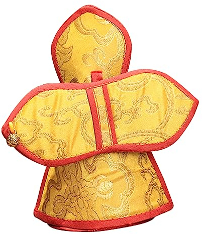 COSMEVIVI Handgemachte Dorje und Glocke Aufbewahrungstasche gelbe Vajra Glocke Tasche