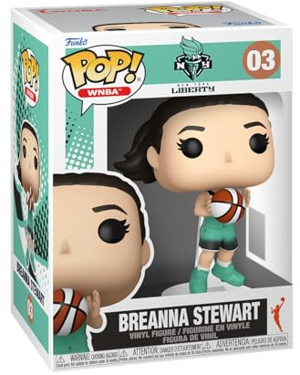 Funko POP! WNBA: New York Liberty - Breanna Stewart | Official Sports Merch - Collectable Vinyl Figurine for Shelf Display - Birthday Gift Idea for Fans and Collectors