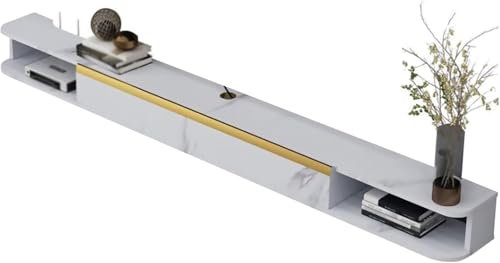 ZHENCHAO Mobile Porta TV sospeso Mobile Porta TV Router Proiettore Console per Videogiochi Mobile Porta TV a Parete con Foro per Cavi Soggiorno Camera da Letto Ideale/Cachi/101cm