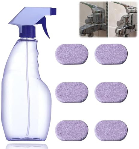 Clean-lix Cleaner,Clean-lix Cleaning Spray with Concentrated Cleaning Tablets,Multi Purpose Cleaning Spray,Clean-lix Cleaner for Instant Stain Removal,Cleaning Products,Toilet Spray(1Bottle+6 Tablet)