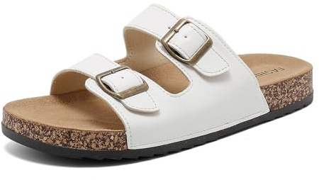 zaxunai Sandales Mules Femme Homme Claquette Slide Et Sabots Bout Ouvert Cuir Plates En Liège Chaussure
