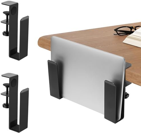 CAUTIOUS Supporto Regolabile Per Laptop Da Scrivania, Supporto Da Scrivania in Metallo Per Notebook, Morsetto Senza Perforazione, Porta Dispositivo Verticale Per Macbook Pro, Documenti