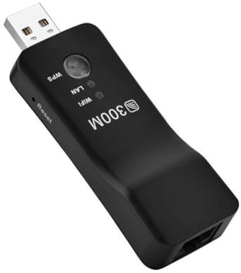 Yominerr Adattatore Ripetitore di Rete Ethernet Wireless USB per Smart TV e Ripetitore WiFi