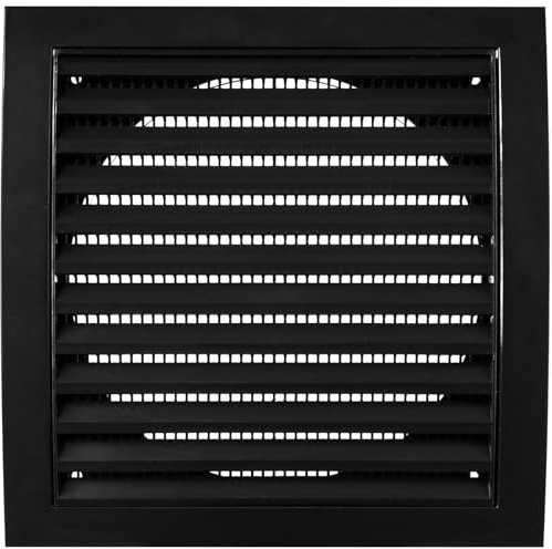Vent Systems Ø150 mm Schwarz Lüftungsgitter - Luftgitter Abdeckung für Trocknerentlüftung, Badezimmer - Abluftrohr Entlüftungsabdeckung - für Außen/Innen - Belüftung, Auspuff, Zuluft